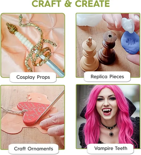Miniatura 6 de Polly Plastics - Bolitas de plástico moldeables de grado profesional – Suministros de cosplay y aficionados para manualidades, reparaciones y más