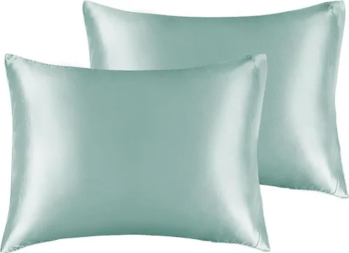 Miniatura 155 de Bedelite Funda de almohada de satén para el cuerpo, súper suave y refrescante, para el cabello y la piel, transpirable, sedosa y larga, 20 x 54 Rosa