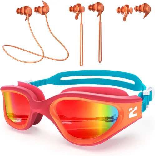 Miniatura 18 de ZIONOR G1 Lite - Gafas de natación polarizadas con 3 pares de tapones para los oídos, gafas de natación con protección UV antivaho para adultos, A3
