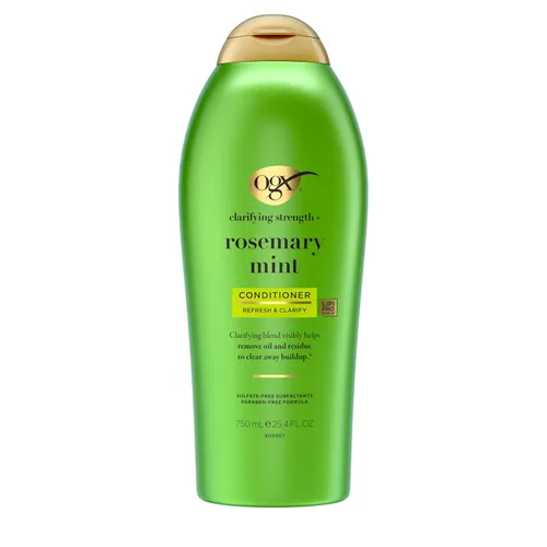 Miniatura 10 de OGX - Acondicionador de fuerza aclarante + romero y menta, acondicionador aclarante para cabello graso que ayuda visiblemente a eliminar el aceite