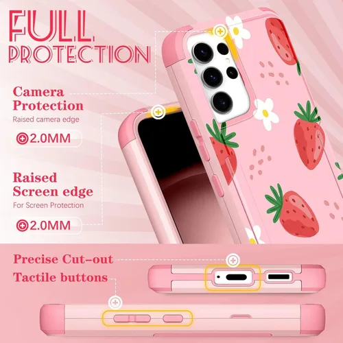 Miniatura 106 de Funda para Samsung Galaxy S22 - Funda de Teléfono para Mujeres Chicas Lindas Cubierta Diseño Único Estético Genial para Adolescentes Kawaii Fresa