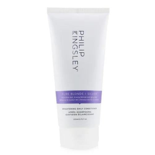 PHILIP KINGSLEY Acondicionador de color rubio puro/morado plateado | Acondicionador corrector de color para cabello rubio, plateado, gris, platino,
