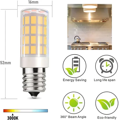 Miniatura 2 de Luz para horno de microondas, bombilla LED E17, base T7, 4 W (equivalente a halógeno de 40 W) sobre encimera, hornos de microondas de 120 V, pieza