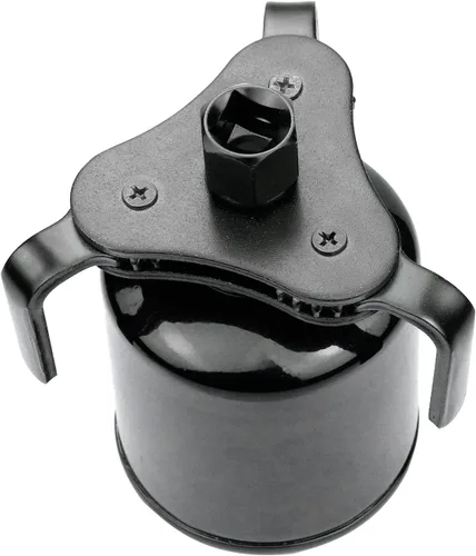 Miniatura 6 de Llaves de filtro de aceite ajustables universales de 2-1/2 a 4.5 pulgadas, llave de 3 mandíbulas, juego de herramientas de llave de filtro de Negro