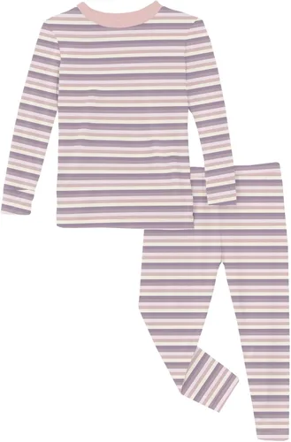 Miniatura 84 de KicKee Pants Conjunto de pijama de manga larga con estampado de piezas