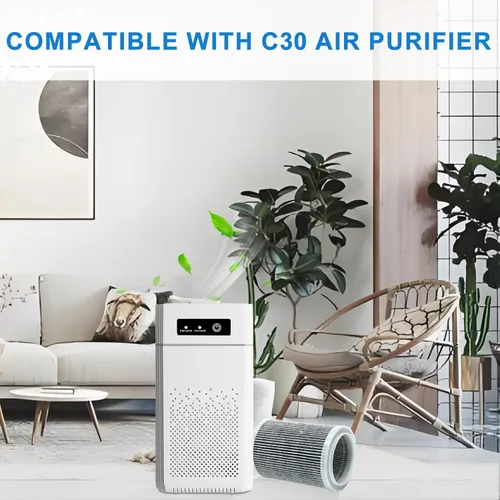 Miniatura 4 de Filtro de repuesto HEPA para purificador de aire compatible con filtro ZHIBO-C30 para filtros purificadores de aire ANB-VIHOSE-41021 (paquete de 2)