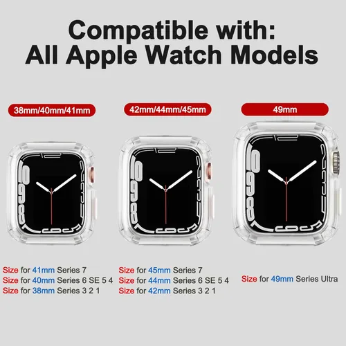 Miniatura 4 de Correa con funda compatible con Apple Watch de 1.614 pulgadas, 1.575 pulgadas, 1.496 pulgadas, iWatch Series 8 7 SE 6 5 4 3 2 1, correa deportiva