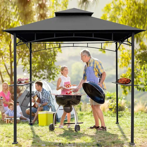 Miniatura 6 de Coastshade - Cubierta de repuesto para cenador de parrilla modelo #L-GG001PST-F, toldo de barbacoa de 8x5, solo para cenadores de parrilla (gris)