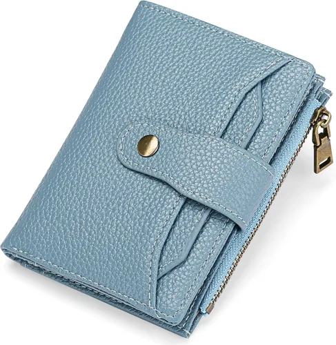 Miniatura 11 de GAEKEAO Carteras pequeñas para mujer, con bloqueo RFID, de cuero vegano, plegable, floral, compacto, tarjetero con bolsillo con cremallera, ventana