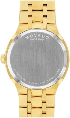 Miniatura 3 de Movado Reloj PVD de oro amarillo con esfera negra 0607227, Negro -, Moderno