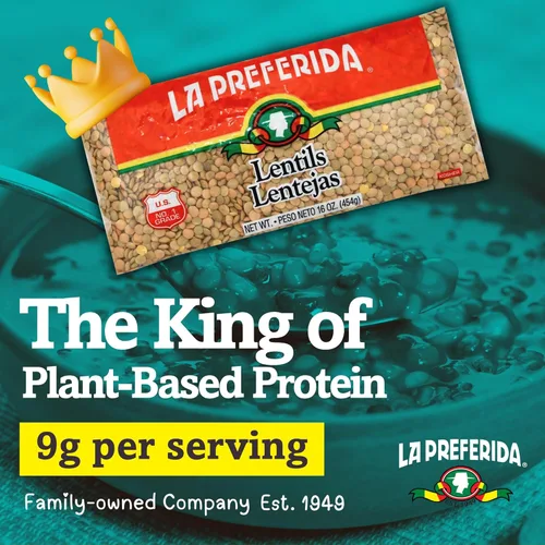 Miniatura 4 de La Preferida Mexican Foods, lentejas secas, Lentejas Secas, 16 onzas (paquete de 6)