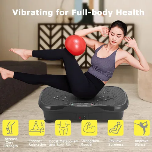 Miniatura 2 de Vibration Plate Exercise Machine, Vibrating Plate Fitness Platform with Remote Control – Portable Vibration Plates for Lymphatic Drainage