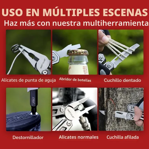 Miniatura 3 de Multiherramienta con navaja de bolsillo, regalos de cumpleaños para hombres, mujeres, mamá, papá, WETOLS 21 en 1, alicates de acero inoxidable