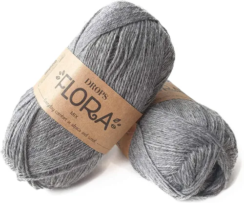 Miniatura 10 de DROPS Flora 23 UNI Misty Forest Dedo Alpaca y Lana Hilo para Tejer y Ganchillo 23 Bosque brumoso de Uni