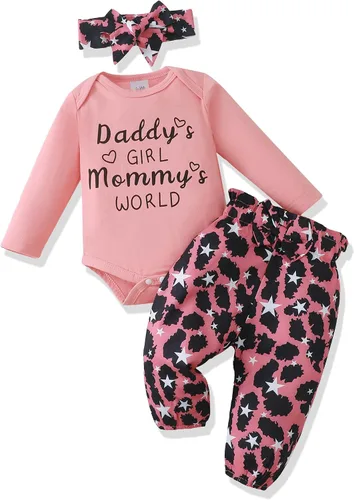 Miniatura 36 de Renotemy Conjunto de ropa para bebé recién nacida, mameluco con volantes, pantalones florales, lindo conjunto de ropa para bebé niña