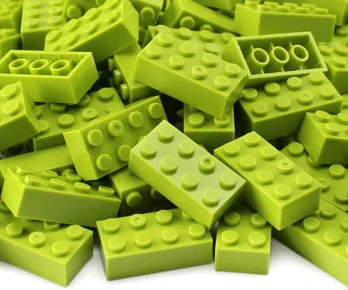 Miniatura 4 de Ladrillos de 2 x 4, lima, 320 piezas partes de color verde amarillento, kit de construcción clásico, conjunto de juego creativo, bloques de juguete