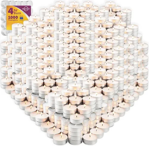 Miniatura 8 de MontoPack Velas de té sin perfume, 45 unidades 4 horas, blancas, sin humo, sin goteo, pequeñas velas votivas de parafina Velas duraderas