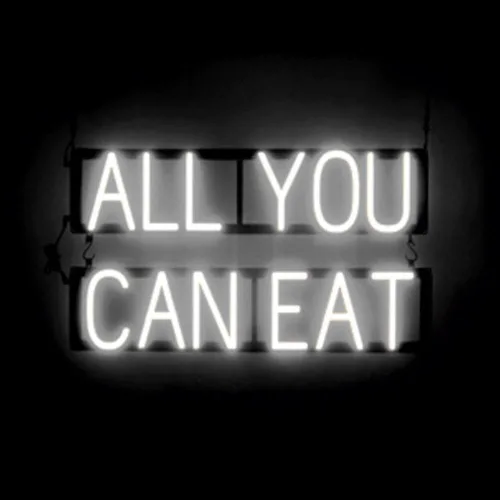 Miniatura 12 de SpellBrite BUFFET Sign Letrero relacionado con buffet con aspecto de neón, fuente de luz LED roja 22.6 x 6.3 pulgadas Rojo