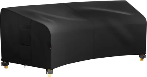 Miniatura 15 de iBirdie Funda para sofá modular de exterior, para 85 x 85 pulgadas, 84 x 84, 83 x 83, 82 x 82, en forma de L, para sofá de patio, impermeable, a