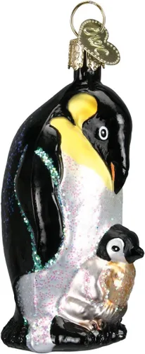 Miniatura 7 de Old World Christmas Colección de Pingüinos Adornos de Vidrio Soplado, 2 ¾ pulgadas, Pingüino Juguetón