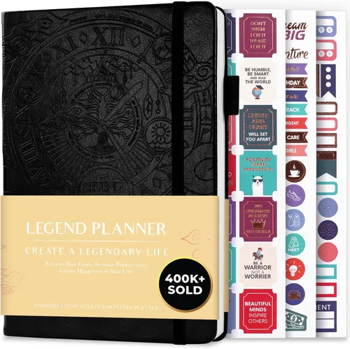 Miniatura 13 de Planificador Legend – planificador de vida semanal y mensual sin fecha para alcanzar tus objetivos y vivir feliz. Cuaderno organizador, diario