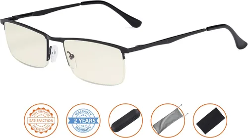 Miniatura 2 de CessBlu Protección UV,Anti rayos azules,Gafas de lectura de computadora de medio borde