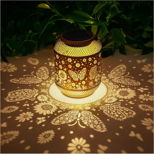 Miniatura 9 de Faroles solares para exteriores impermeables con diseño de colibrí para jardín, regalos de cumpleaños para mujeres, mamá, abuela, luces solares