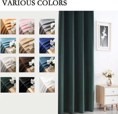 Miniatura 6 de SPXTEX Cortinas Opacas de Terciopelo Verde - 84 Pulgadas de Largo, Bloqueo de Luz, Parte Superior con Ojales, Aislamiento de Calor, Térmico