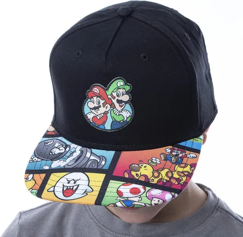 Miniatura 2 de Nintendo Super Mario and Luigi Character Youth Flat Bill Gorra ajustable Snapback