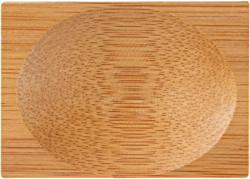 Miniatura 12 de Restaurantware -Vajilla de bambú desechable de 3 pulgadas, 100 platos rectangulares de bambú - Sangría redonda de primera calidad, platos de bambú