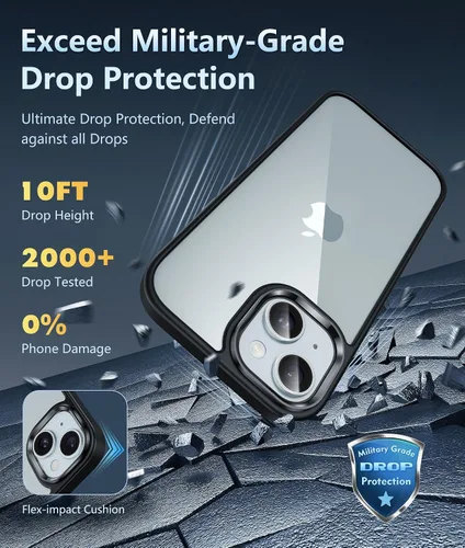 Miniatura 1178 de FNTCASE Funda para iPhone 13 Pro-Max: Fundas magnéticas transparentes compatibles con Magsafe Slim anti amarillamiento protección contra caídas