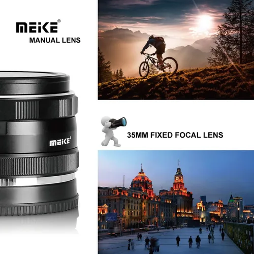 Miniatura 6 de Meike Lente APSC de enfoque manual de gran apertura de 1.378 in f1.7 compatible con cámara sin espejo Fujifilm X Mount X-T3 X-H1 X-Pro2 X-E3 X-T1