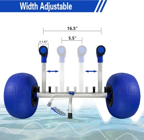 Miniatura 6 de Carrito de kayak, carrito de kayak de alta resistencia, ruedas de carretilla de canoa para paddleboard, kayaks, transporte SUP