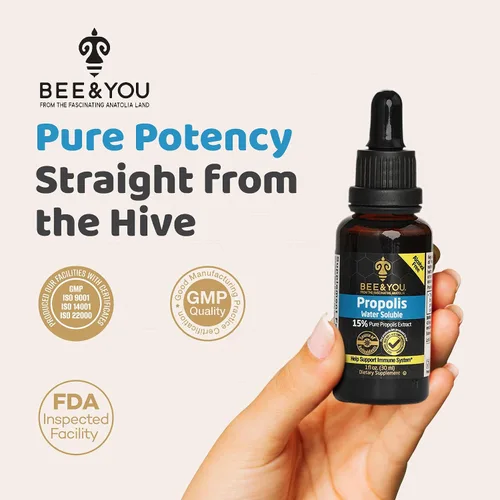 Miniatura 5 de Bee and You Extracto de propóleo puro natural, soluble en agua, propóleos de abeja, alta potencia, suplemento de apoyo inmunológico ultra puro