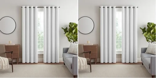 Miniatura 16 de Eclipse Décor Quinn - Cortina opaca 100 % sólida, con textura, absolutamente cero para privacidad, perfecta como cortinas de sala de estar
