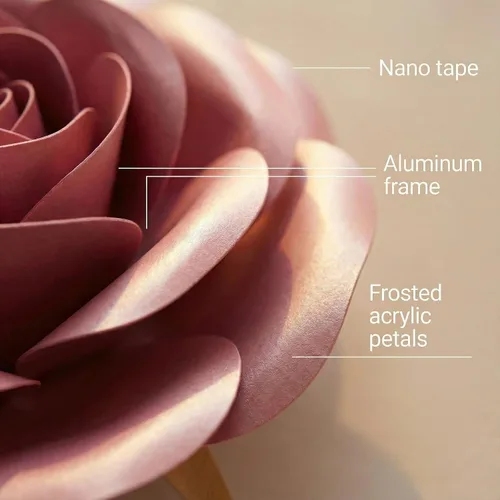 Miniatura 8 de Grandes decoraciones de flores de papel para pared, decoración de pared de flores artificiales 3D con pegatina de mariposa dorada para habitación