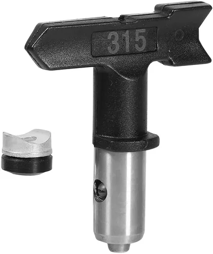 Punta de espray de pintura sin aire de acero de tungsteno reversible, 315, negro, para máquina de pulverización sin aire, 1.9x2.2 in
