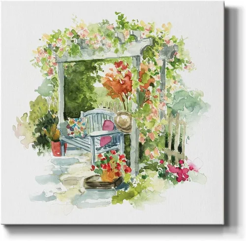 Miniatura 14 de WEXFORD HOME Cuadro Premium en Lienzo con Envoltura de Galería Floral Multicolor para Pared, Arte Abstracto Floral Romántico Moderno, Impresión