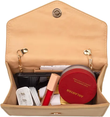 Miniatura 5 de CurvChic Bolso de noche para mujer, bolso de mano de ante sintético, bolso de fiesta, bolso de graduación nupcial