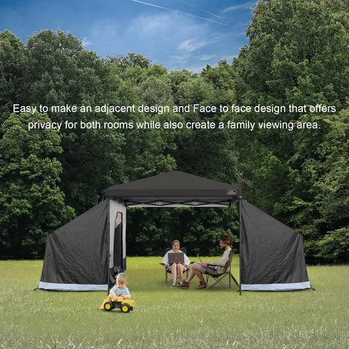 Miniatura 6 de KAMPKEEPER Side Tent,1/2 Person Camping Tents for 10' x 10' Pop Up Canopy, Easy Set Up Gazebo,Compatible with 10' Wide Canopies for Camping & Storage