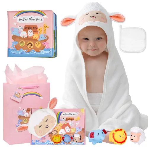 Miniatura 7 de My First Noahs Ark - Juego de 7 piezas de regalo de bautismo, regalos de dedicación, bautizo y bautismo para niños y bebés recién nacidos, incluye