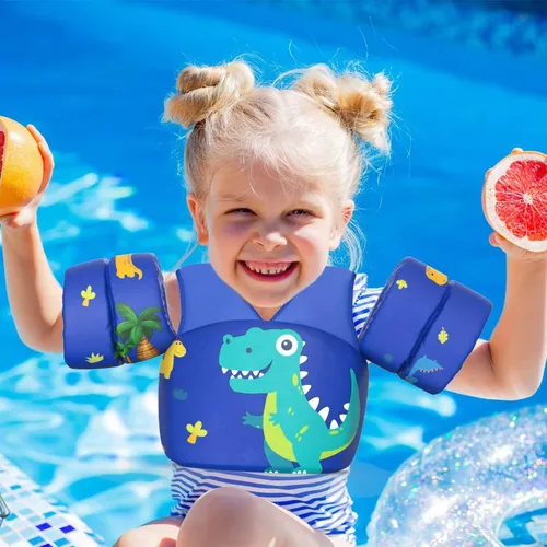 Miniatura 7 de DOOHALO Flotadores de natación para niños de 28 a 70 libras, chaleco flotante de hombro para niños de 2 a 8 años de edad, para niños y niñas, bebés