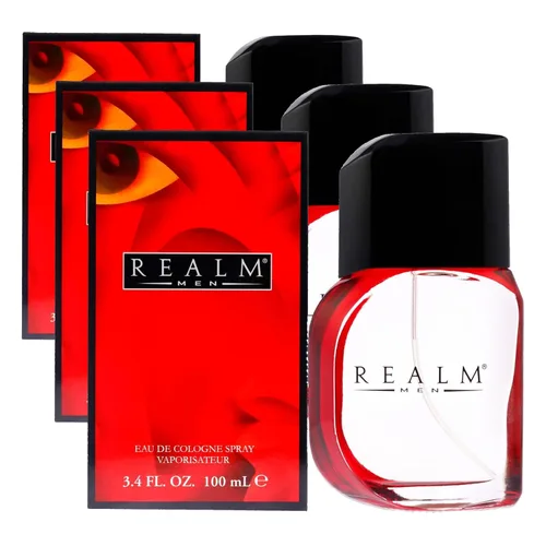 Miniatura 5 de Realm By Erox Corporation For Men. Eau De Colonia Spray 3.4 onzas, ROJO