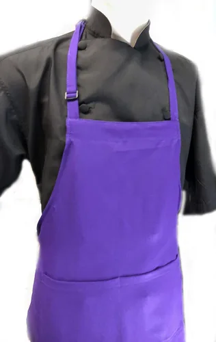 Miniatura 3 de CHEFSKIN Conjunto de delantal y sombrero de chef PURPLE Nuevo tejido ultraligero, ajustable suave
