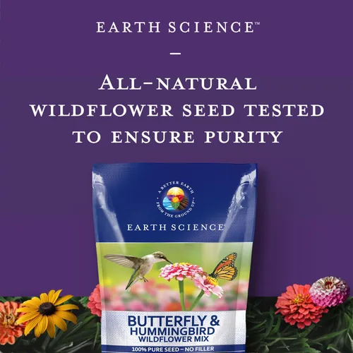 Miniatura 4 de Earth Science Mezcla de semillas de flores silvestres de mariposa y colibrí, 4 onzas, semillas de flores prémium para atraer abejas, mariposas