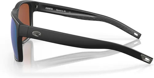 Miniatura 22 de Costa Man - Gafas de sol con montura negra mate, lentes de espejo verde, 2.323 in