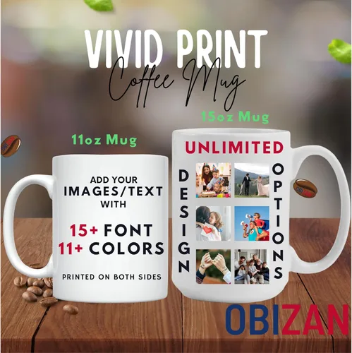 Miniatura 7 de Taza de café personalizada con foto, texto o logotipo, taza de cerámica personalizada de 11 onzas, regalo personalizable para hombres, mujeres