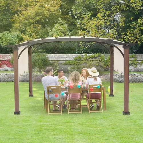 Miniatura 6 de Ontheway Toldo de repuesto para pérgola independiente A+R vendido en Lowe's,10x10ft #L-PG152PST-B (tamaño: 200" (L) x 103" (W)) Beige