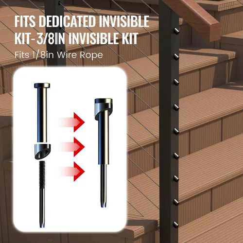 Miniatura 4 de Dawn Railing Arandela biselada de ángulo de 33 grados de 3/8 pulgada 10mm, paquete de 20 T316 arandelas angulares de acero inoxidable para kit