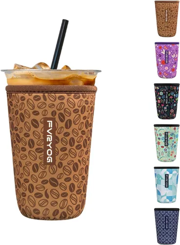 Miniatura 114 de Fundas de neopreno reutilizables aisladas para café helado, fundas para tazas de café helado, fundas para bebidas heladas y calientes